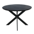Eiken Eettafel Ferris - Rond 110 Cm - Zwart