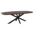 Eettafel Madison Bruin - 240 Cm - Deens Ovaal - Poot Zwart