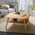 Salontafel van massief eikenhout Escandi 4, 90 x 90 x 40 cm. | NordicStory