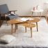 Salontafel van massief eikenhouten stapelbaar, 120 x 60 x 43 cm / 85 x 40 x 38 cm | NordicStory