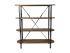 HSM-collectie Wandkast Met 4 Planken-130x39x140-Natuurlijk/Zwart-Mango/Metaal