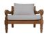 Tuinstoel Bahama van de HSM-collectie - 90x95x90 - Naturel/Wit - Teak/Stof
