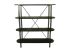 HSM-collectie Wandkast Met 4 Planken-130x39x140-Zwart-Mango/Metaal