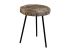 HSM-collectie - Bijzettafel Versteend hout - ø40-44x54 - Assorti/Zwart - Steen/Metaal