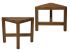 HSM-collectie - Driehoekige tuinbijzettafel S/2 - 38x20x32 - Naturel - Teak