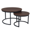 Salontafel Otik Walnoot Eiken - 70 Cm - Set Van 2