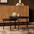 Salontafel Otik Zwart Eiken - 70 Cm - Set Van 2