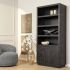 Boekenkast Brussel Zwart - 90 Cm
