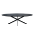 Eiken Eettafel Ferris - Ovaal 240 Cm - Zwart