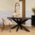 Eettafel Denver Zwart - Ovaal - 180 Cm