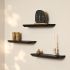 Wandplank Gusta Zwart - 60 Cm - Set Van 3