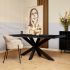 Eettafel Denver Zwart - Rechthoek - 200 Cm