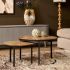 Salontafel Otik Natuurlijk Eiken - 70 Cm - Set Van 2