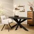 Eettafel Brandy Zwart - 180 Cm - Ovaal