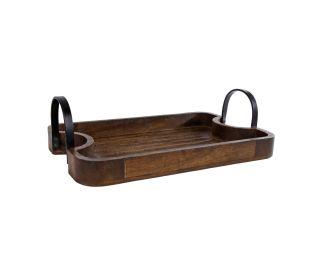 Dienblad bruin mango 40x25x6cm