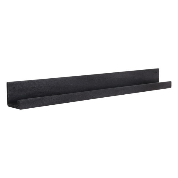 Factory wandplank zwart - FSC-gerecycled hout - 75x8x8 cm Factory wandplank zwart - FSC-gerecycled hout - 75x8x8 cm