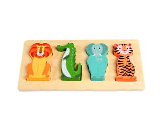 Houten puzzel - Kleurrijke wezens
